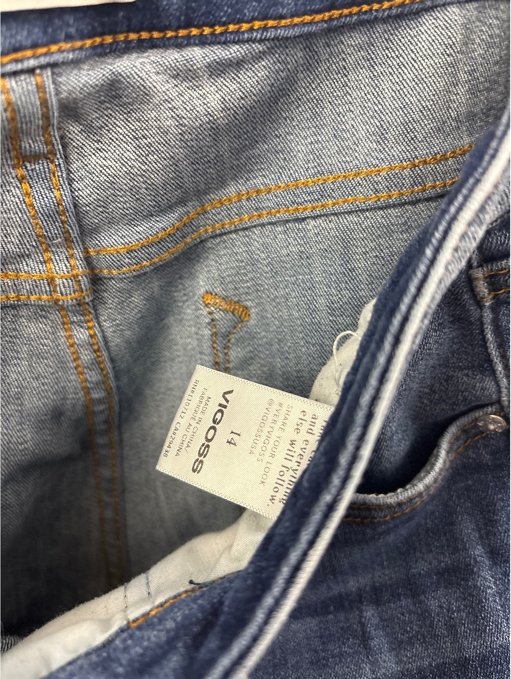 Vigoss Womens Size 14 The Jagger Bootcut Mid Rise Stretch Blue Jeans - Picture 7 of 9